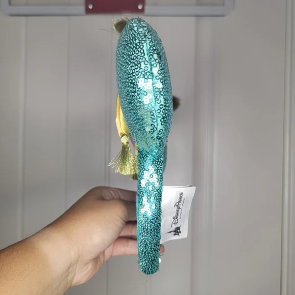 Disney Parks Aladdin Magic Carpet Themed Sequin Teal Minnie Mouse Ears Headband - Picture 6 of 14